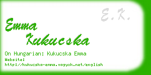 emma kukucska business card